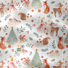 Printed Double Gauze KEMI White / Red